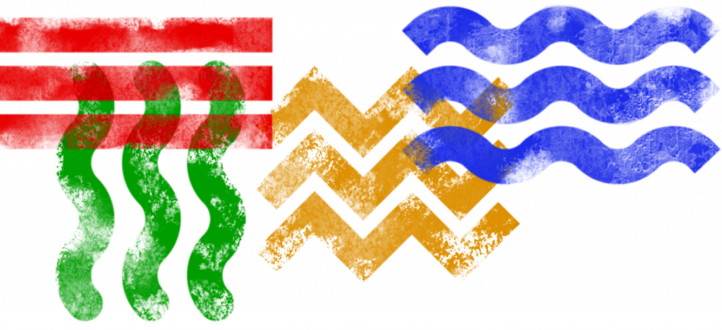 Recrewit engineering hiring agency branded colourful shapes